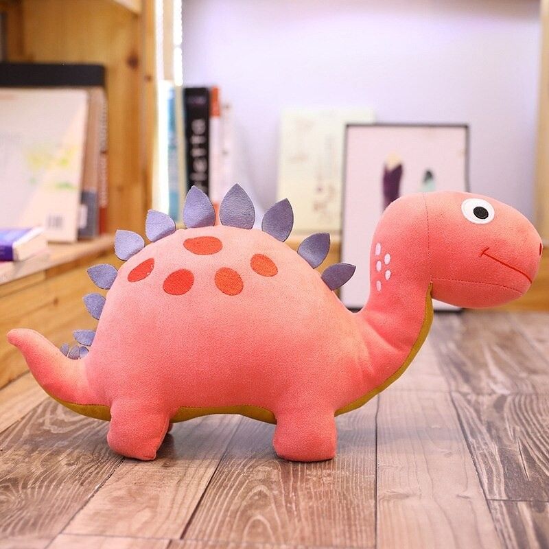 Roztomilý plyšák dinosaurus 25 cm růžový - obrázek 1
