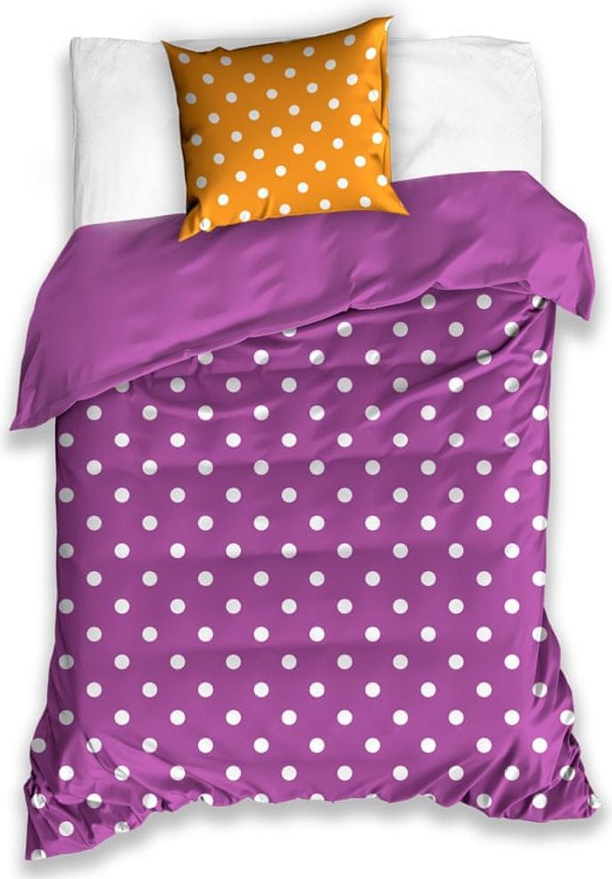 BedTex Povlečení Spot Fialové 140x200+70x90 cm - obrázek 1