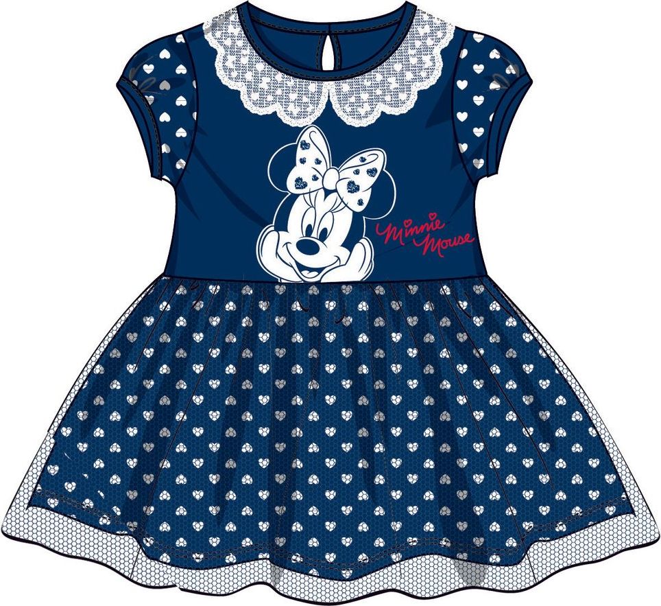 Disney by Arnetta dívčí šaty Minnie 128 modrá - obrázek 1