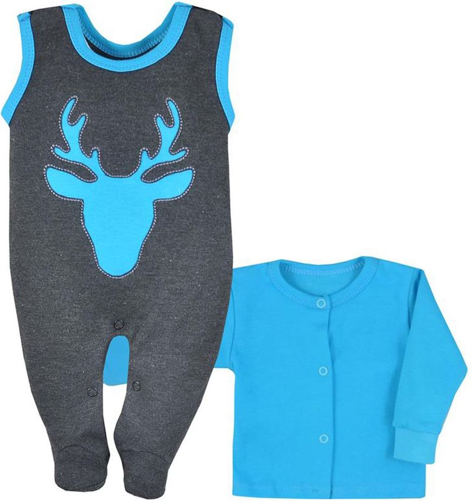 2-dílná kojenecká soupravička Koala Deer šedá&nbsp;-&nbsp;62 (3-6m) - obrázek 2