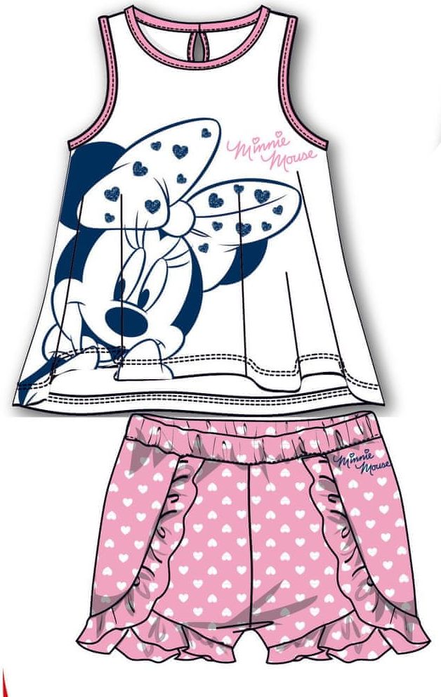 Disney by Arnetta dívčí letní set Minnie 116 růžová - obrázek 1