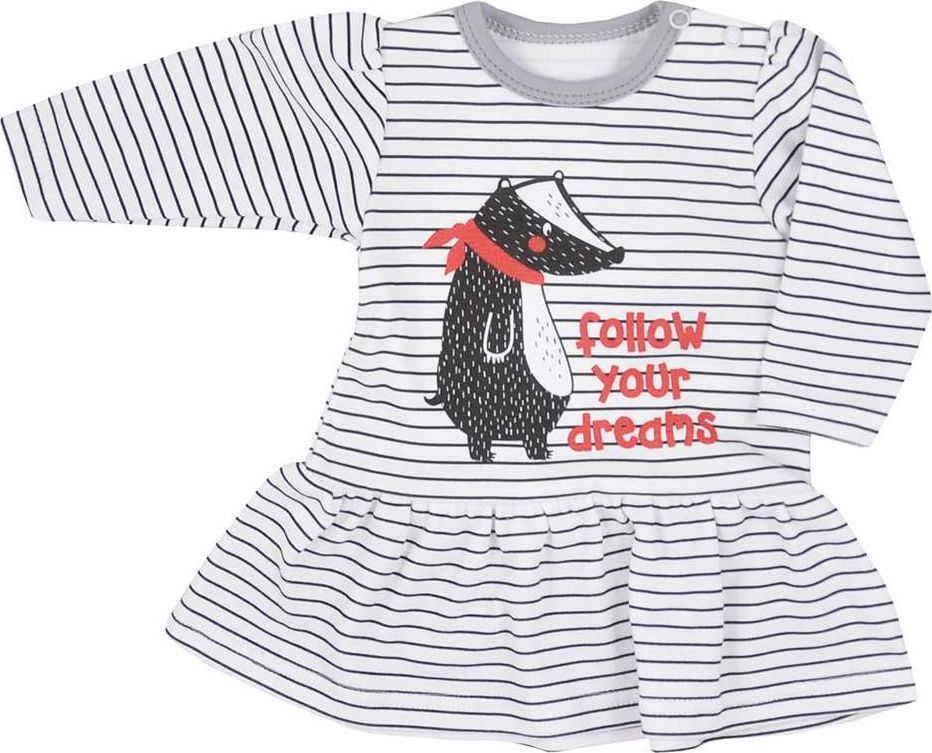 Kojenecké šatičky Koala Jezevec s nápisem&nbsp;-&nbsp;68 (4-6m) - obrázek 1