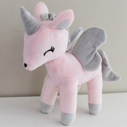 Metoo Plyšový jednorožec Metoo M - růžovo/šedý, 26cm - obrázek 1