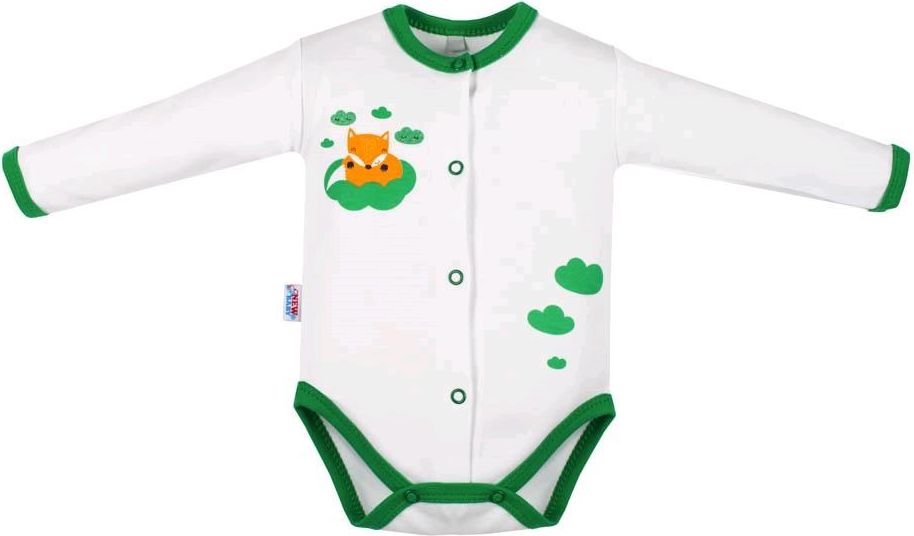 Kojenecké celorozepínací body New Baby Liška zelená&nbsp;-&nbsp;56 (0-3m) - obrázek 1