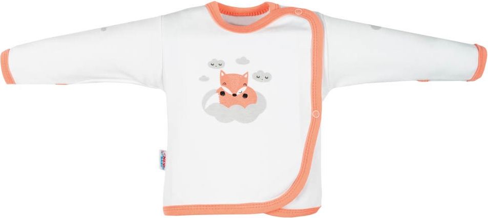 Kojenecká bavlněná košilka New Baby Liška lososová&nbsp;-&nbsp;50 - obrázek 1