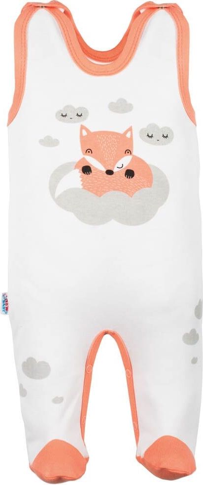 Kojenecké bavlněné dupačky New Baby Liška lososová&nbsp;-&nbsp;62 (3-6m) - obrázek 1