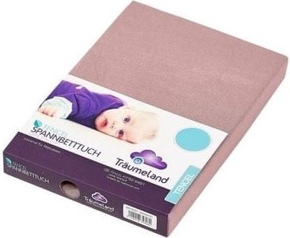 Träumeland prostěradlo Tencel 40x90 malve-rose - obrázek 1