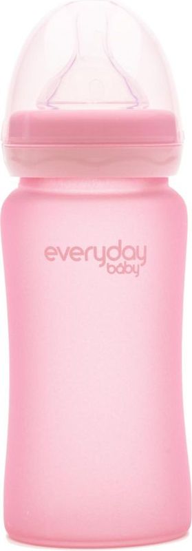 Everyday Baby Láhev sklo odolná 240ml Rose pink - obrázek 1