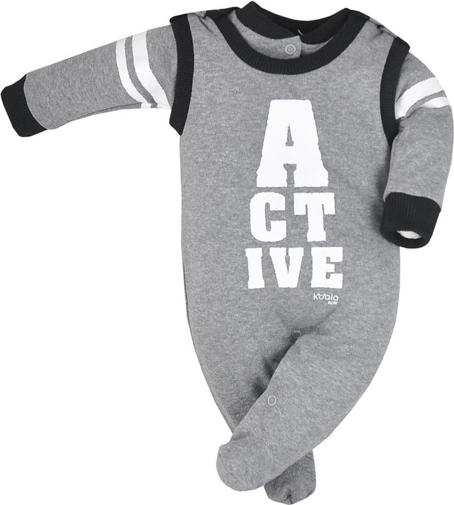 Kojenecká 2-dílná souprava Koala Active světle šedá - 74 (6-9m)