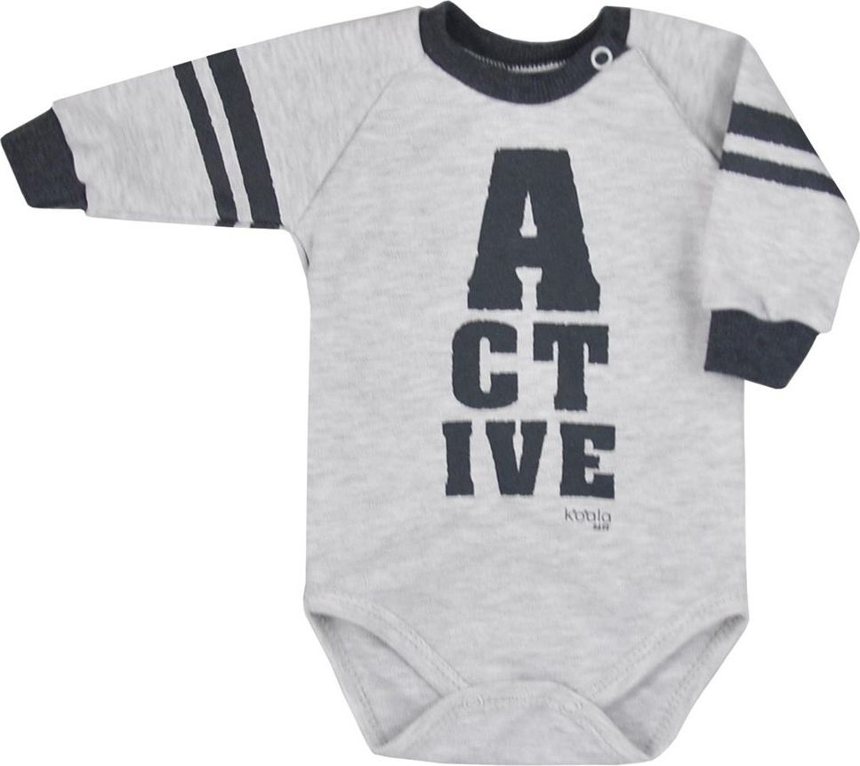 Kojenecké body Koala Active šedé&nbsp;-&nbsp;80 (9-12m) - obrázek 1