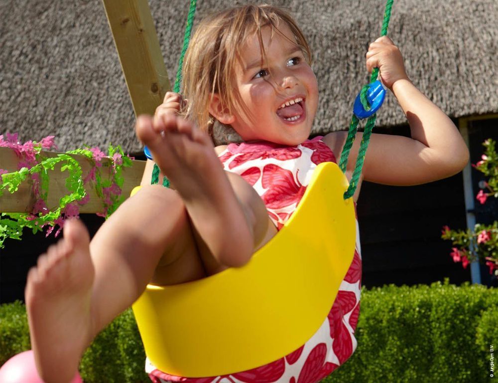 Jungle Gym Pružné houpačkové sedátko Sling Swing Žluté - obrázek 1