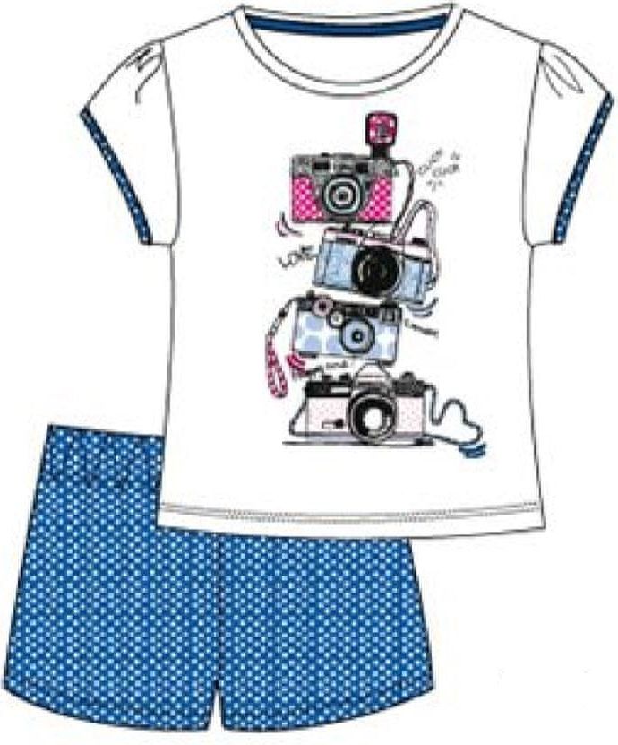 Carodel dívčí set trička a kraťasů 92 modrá - obrázek 1