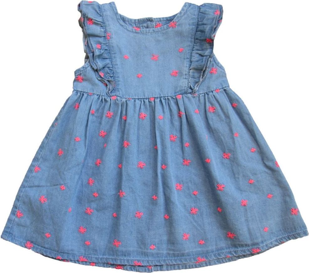 Carodel dívčí šaty 74 růžová/modrá - obrázek 1