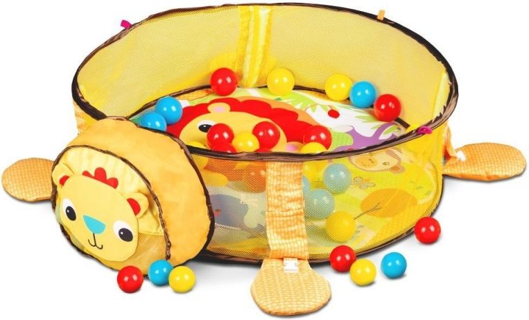ECO TOYS Vzdělávací hrací deka s hračkami a míčky Eco Toys - Lev - obrázek 3