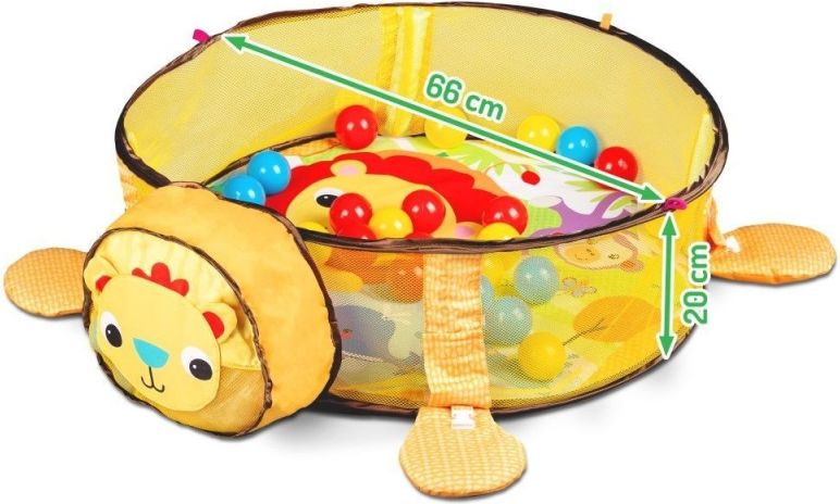 ECO TOYS Vzdělávací hrací deka s hračkami a míčky Eco Toys - Lev - obrázek 4