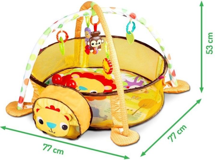 ECO TOYS Vzdělávací hrací deka s hračkami a míčky Eco Toys - Lev - obrázek 5