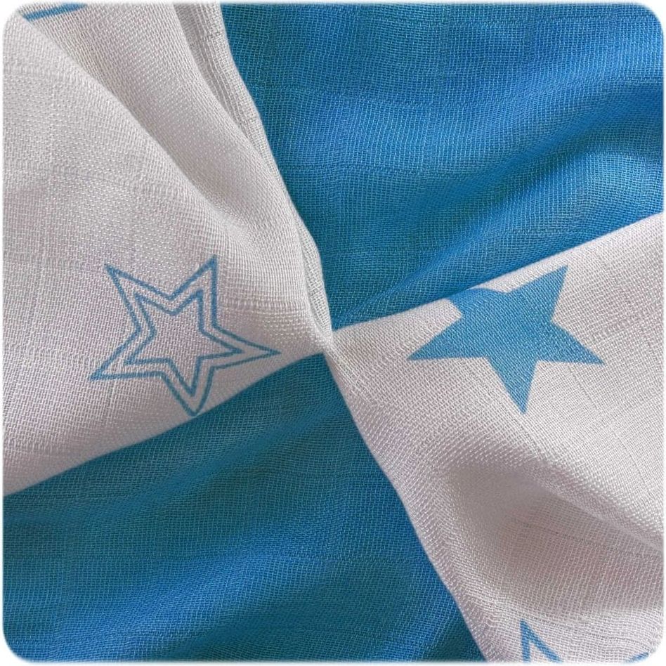 Kikko Bambusové XKKO®BMB Cyan Stars MIX 30x30 9 ks - obrázek 1