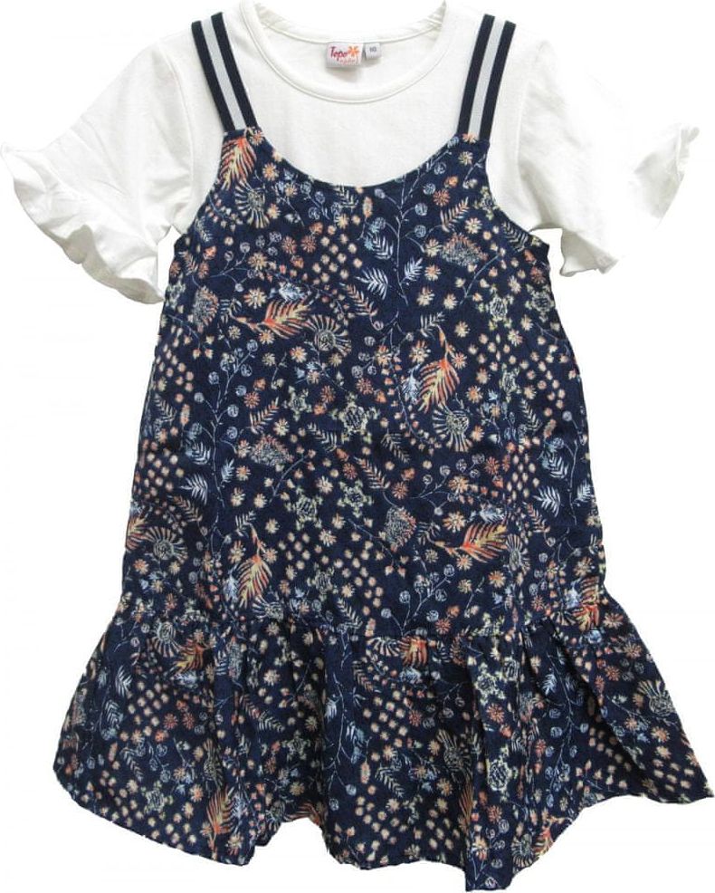 Topo dívčí šaty s tričkem 104 vícebarevná - obrázek 1