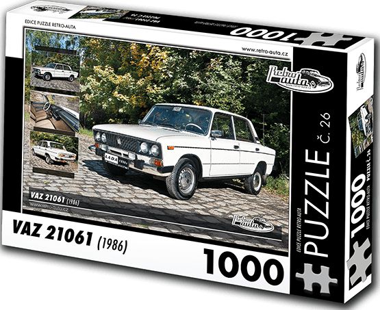 RETRO-AUTA Puzzle č. 26 Vaz 21061 (1986) 1000 dílků - obrázek 1