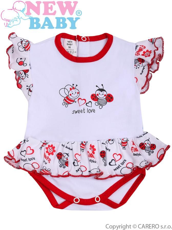 Kojenecké body s krátkým rukávem a volánkem New Baby Beruška&nbsp;-&nbsp;68 (4-6m) - obrázek 1