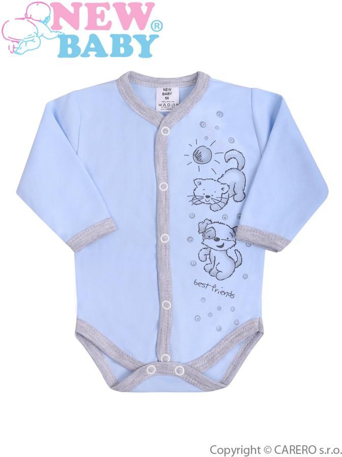 Kojenecké body celorozepínací New Baby Kamarádi smetanové&nbsp;-&nbsp;62 (3-6m) - obrázek 1