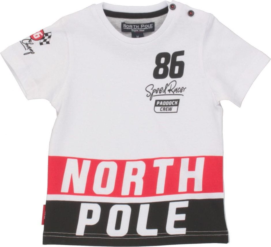 North Pole chlapecké tričko 62 - 68 bílá - obrázek 1