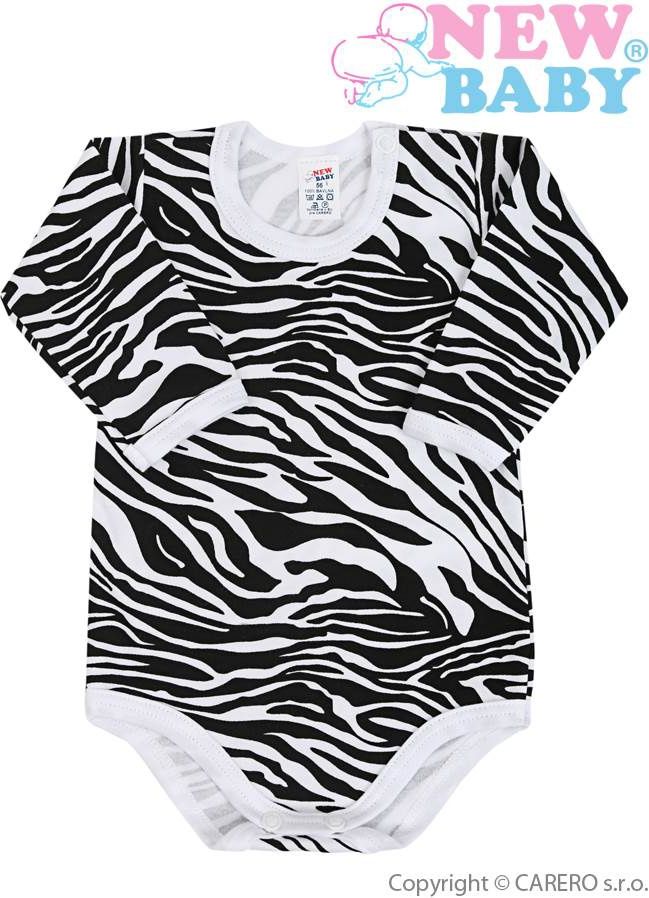Kojenecké body s dlouhým rukávem celopotištěné New Baby Zebra&nbsp;-&nbsp;80 (9-12m) - obrázek 1