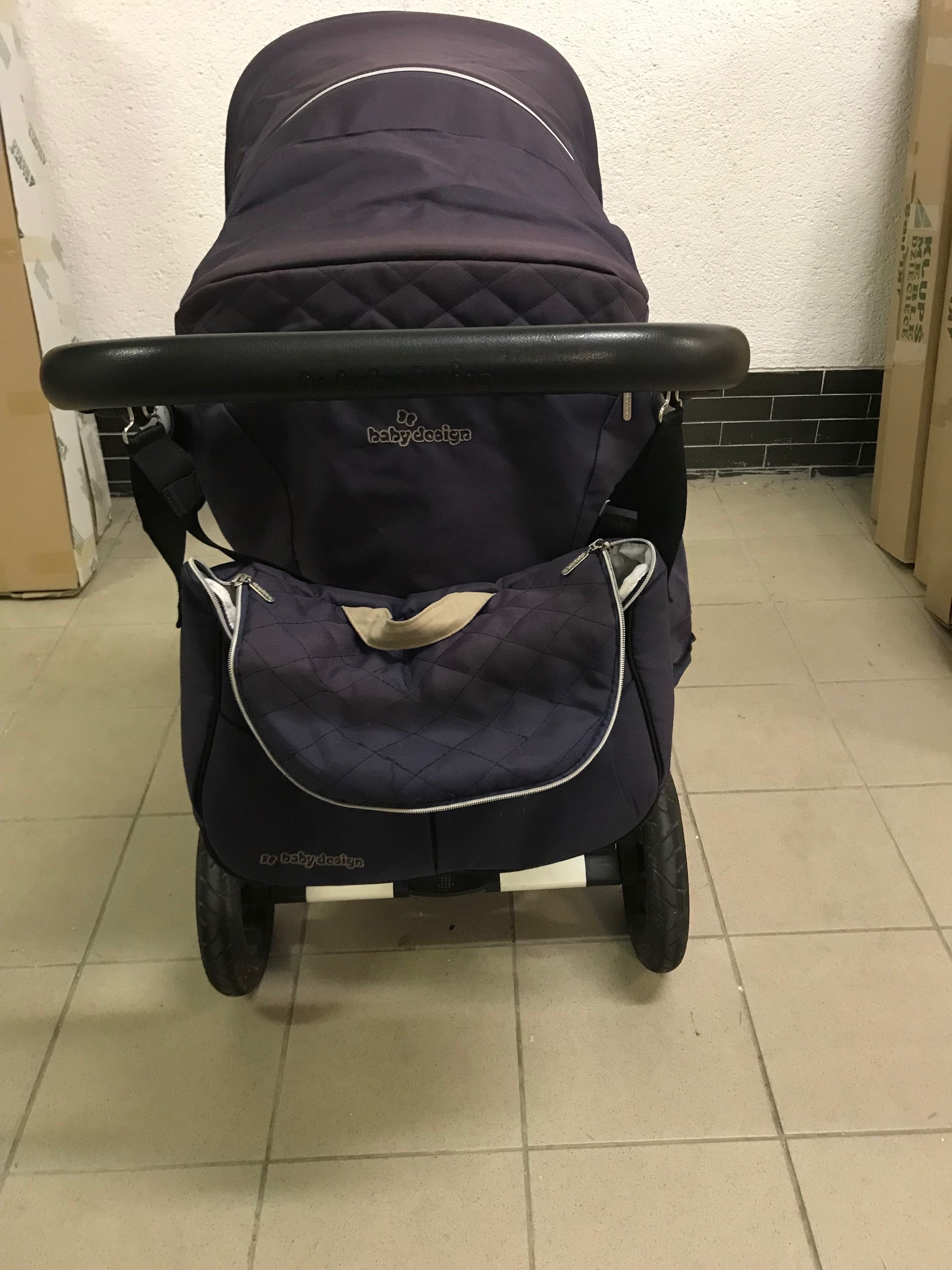 Kombinovaný kočárek Baby Design Lupo Comfort  Navy 03 BAZAR - obrázek 3