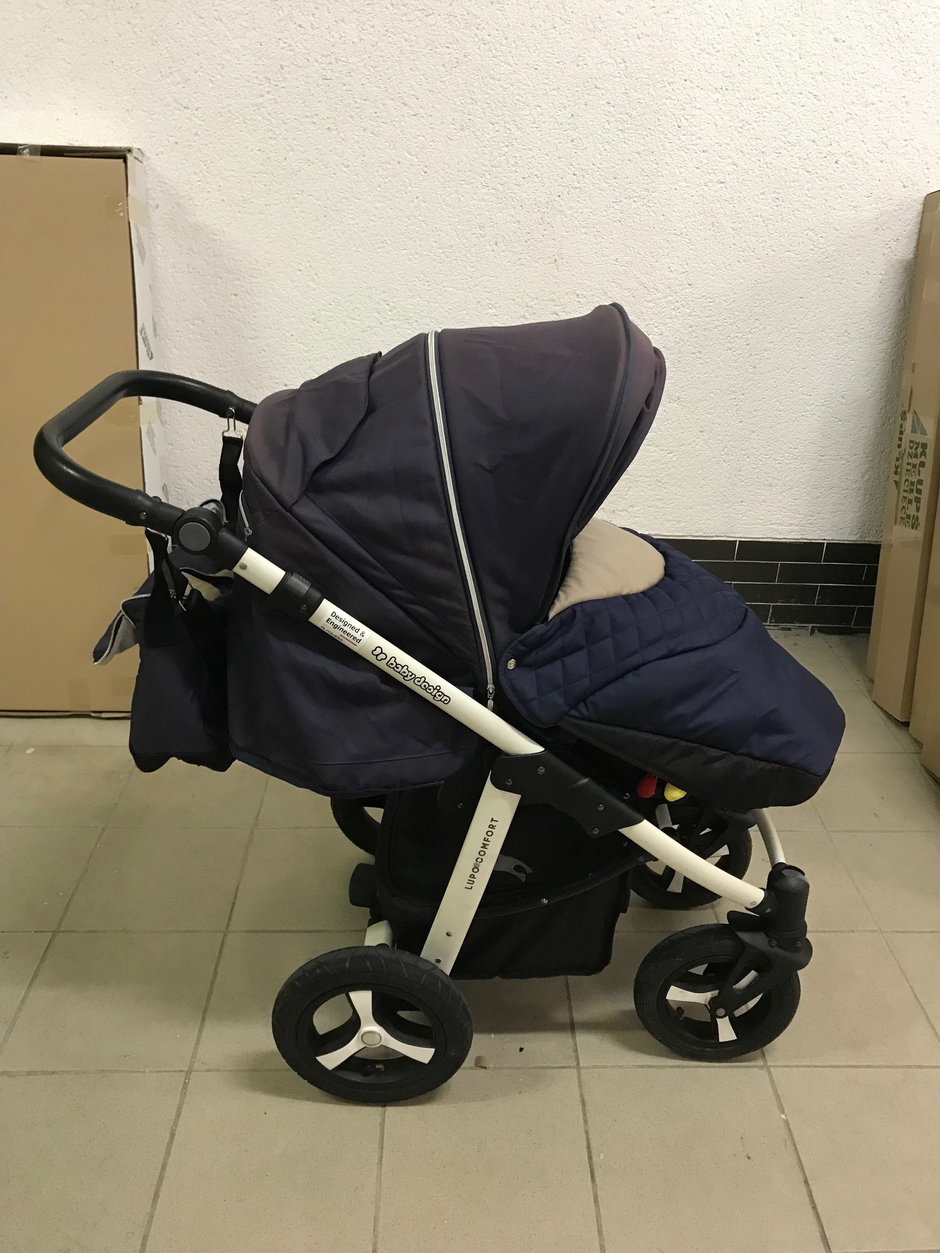 Kombinovaný kočárek Baby Design Lupo Comfort  Navy 03 BAZAR - obrázek 4