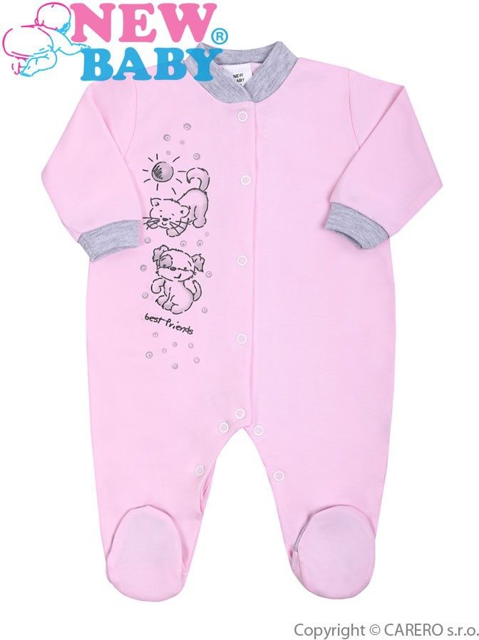 Kojenecký overal New Baby Kamarádi smetanový&nbsp;-&nbsp;80 (9-12m) - obrázek 1