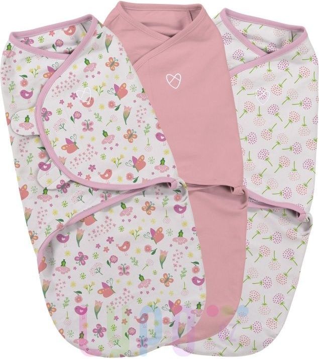 Summer Infant Zavinovačka SwaddleMe růžová sada 3ks - obrázek 1