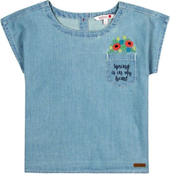 Boboli dívčí džínové tričko 98 modrá - obrázek 1