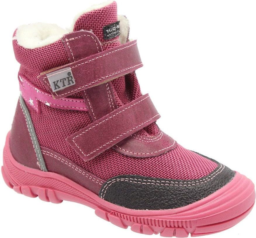 KTR dívčí zimní boty 20 růžová - obrázek 1