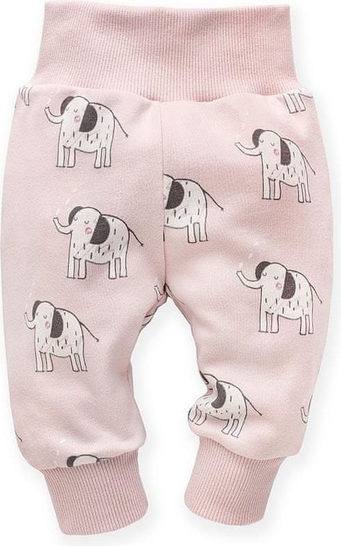PINOKIO dětské kalhoty s laclem Wild Animals 86 růžová - obrázek 1