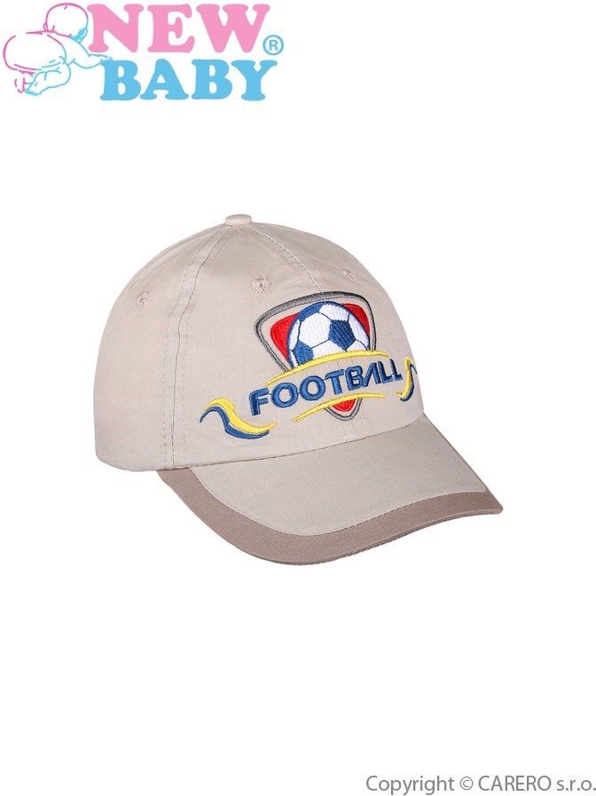 Letní dětská kšiltovka New Baby Football2 béžová&nbsp;-&nbsp;110 (4-5r) - obrázek 1