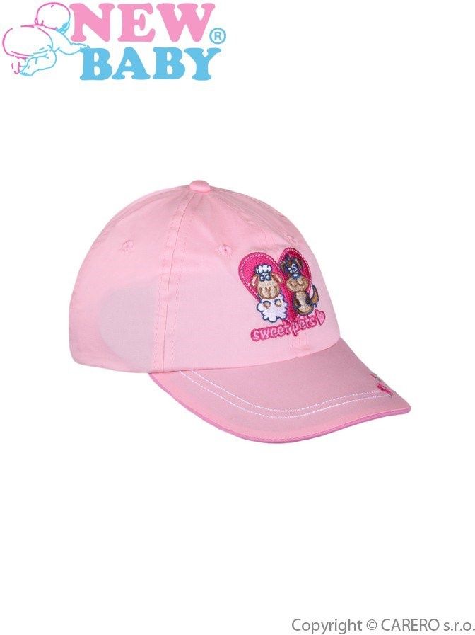 Letní dětská kšiltovka New Baby Sweet Pets světle růžová&nbsp;-&nbsp;86 (12-18m) - obrázek 1