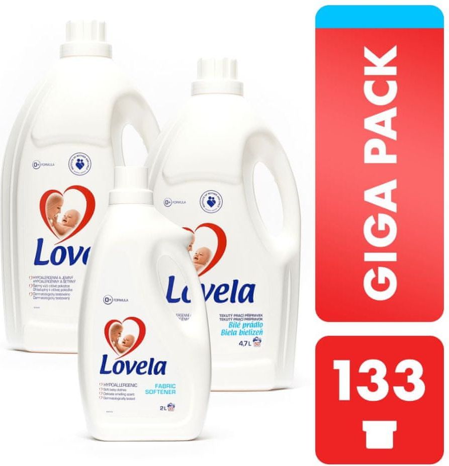 LOVELA Bílá Gigapack 9,4l prací gel + aviváž zdarma - obrázek 1