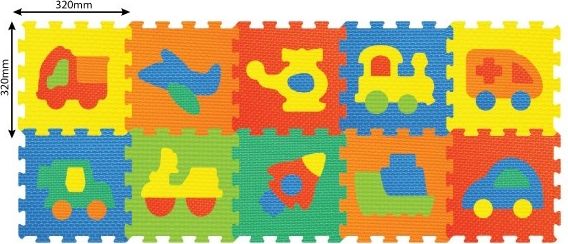 Wiky Wiky Měkké puzzle bloky DOPRAVNÍ PROSTŘEDKY 30 cm - obrázek 3