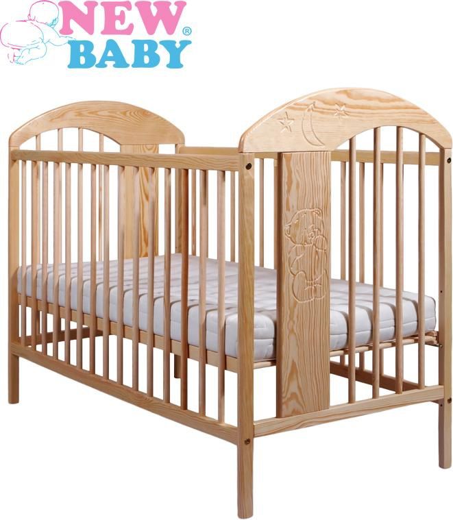 Dětská postýlka New Baby Adam - přírodní - obrázek 1