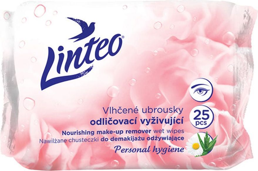 Vlhčené ubrousky Linteo Satin odličovací 25 ks - obrázek 2