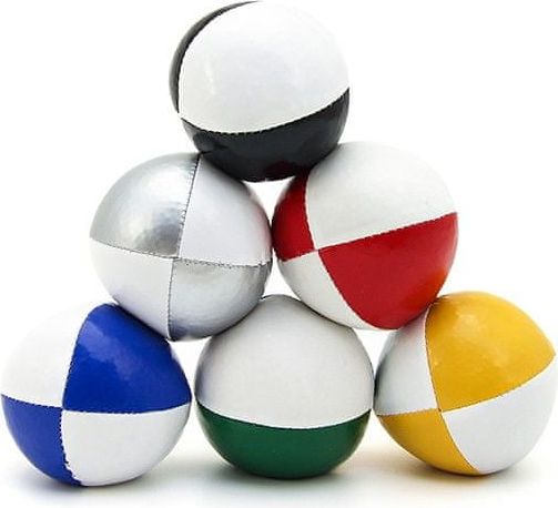 Sada žonglovacích míčků Thud 65mm - bílá mix - obrázek 1