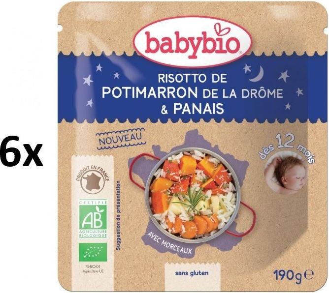 Babybio Dýňové rizoto s pastinákem 6x190 g - obrázek 1