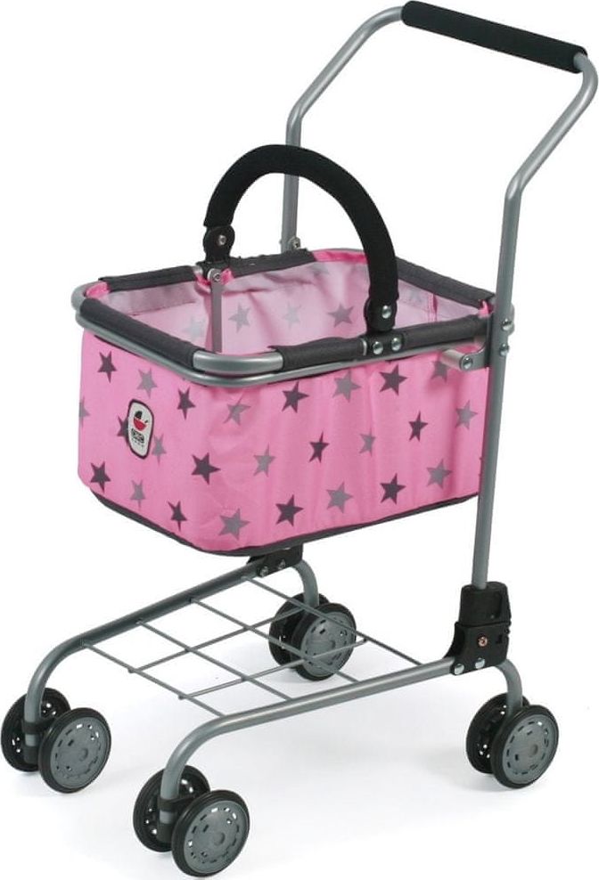 Bayer Chic Nákupní vozík s košíkem Hvězdičky šedivé - obrázek 1