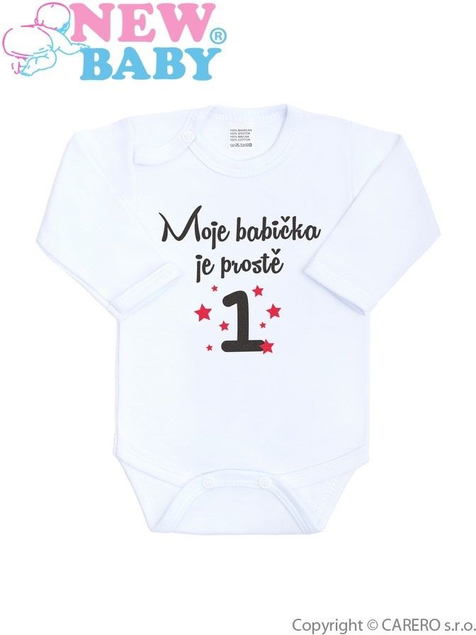 Body s potiskem New Baby Moje babička je prostě jednička&nbsp;-&nbsp;68 (4-6m) - obrázek 1