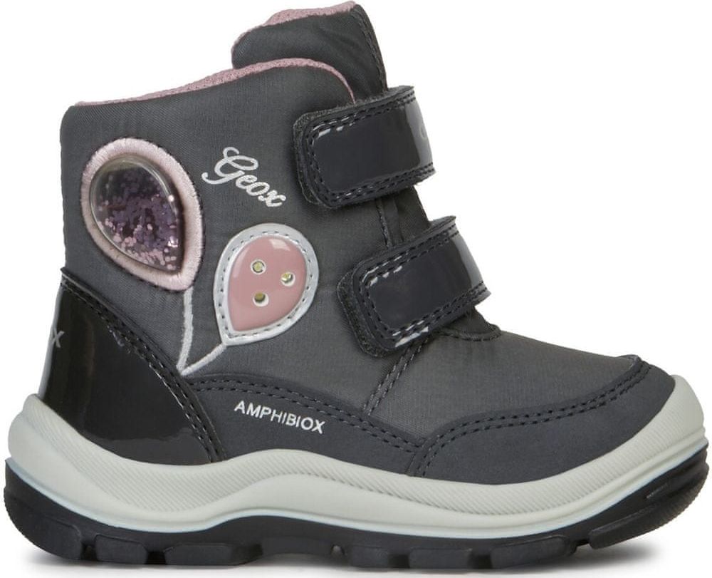Geox dívčí svítící zimní boty Flanfil 22 šedá - obrázek 1