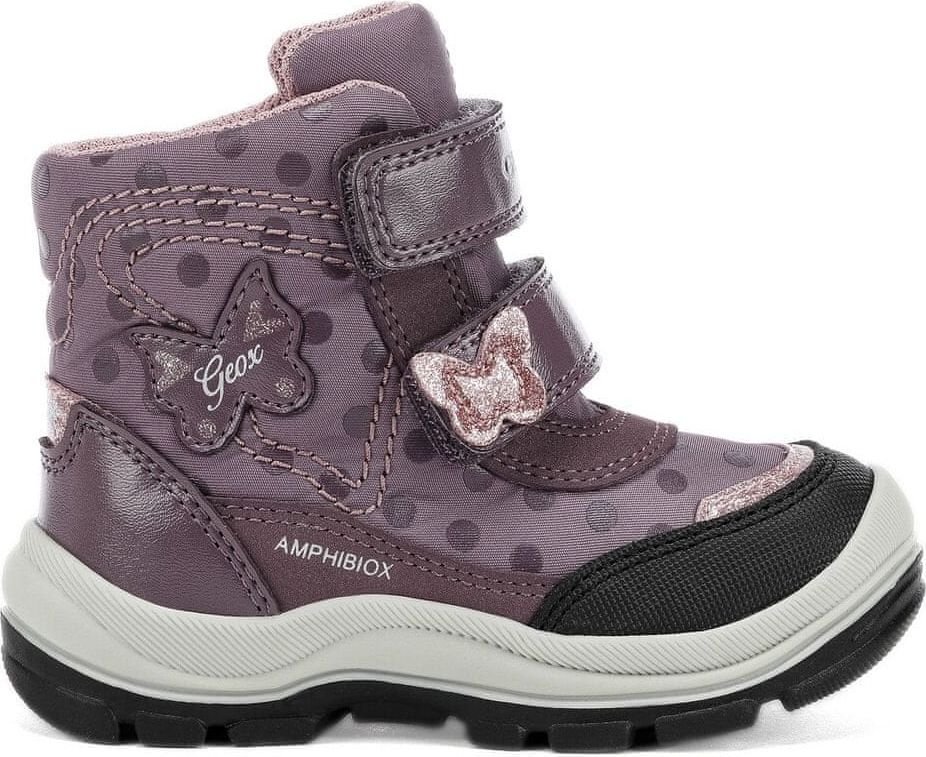 Geox dívčí svítící zimní boty Flanfil 21 fialová - obrázek 1