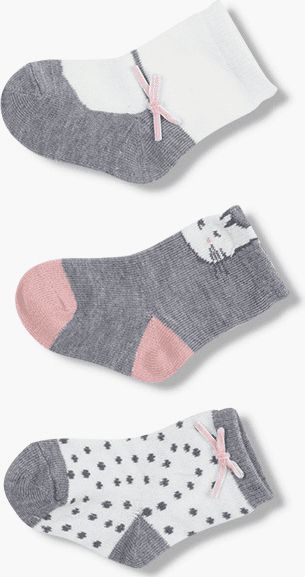 Losan dívčí set tří párů ponožek 68 šedá - obrázek 1