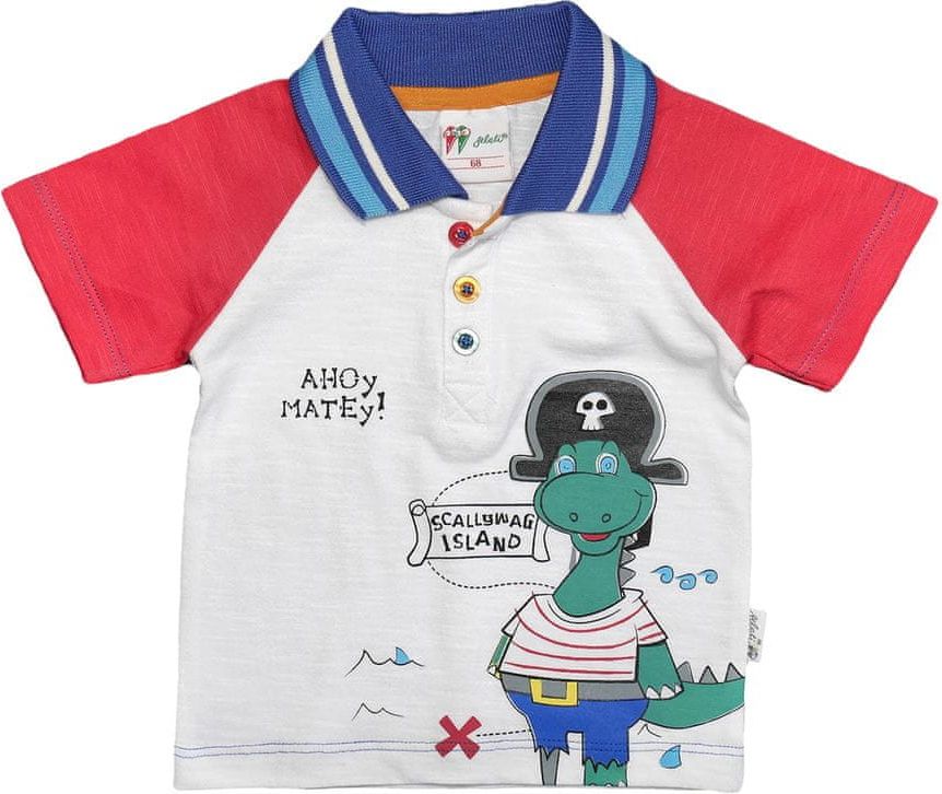 Gelati chlapecké tričko Pirates 74 bílá/červená - obrázek 1