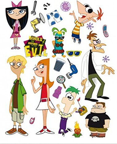 AG Design Nálepka na stěnu Phineas a Ferb Film 65x85 cm - obrázek 1