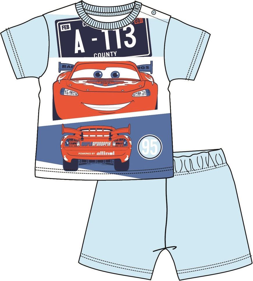 Disney by Arnetta chlapecké pyžamo Cars 80 světle modrá - obrázek 1